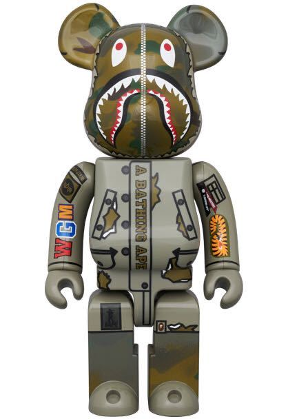 BE@RBRICK BAPE(R) × ALPHA CAMO SHARK 2023 400% ベアブリック bape