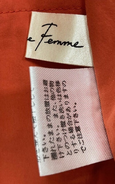 【4701】Comme une Femme　コムアンファム 　ライト コート　オレンジ　定価17,000円+税　SIZE40_画像6