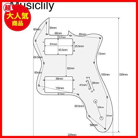 【先着順！残り１つ】 ★鼈甲柄4P★ ピックガード ワイドレンジHH USA/メキシコフェンダー72テレキャスターシンラインエレキギター用 12穴の画像2