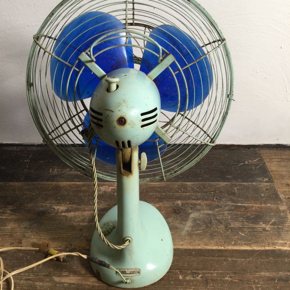 ち16/扇風機 昭和レトロ アンティーク 当時物 National ナショナル レトロ扇風機 FAN ファン30 DA ELECTRIC FAN _画像3