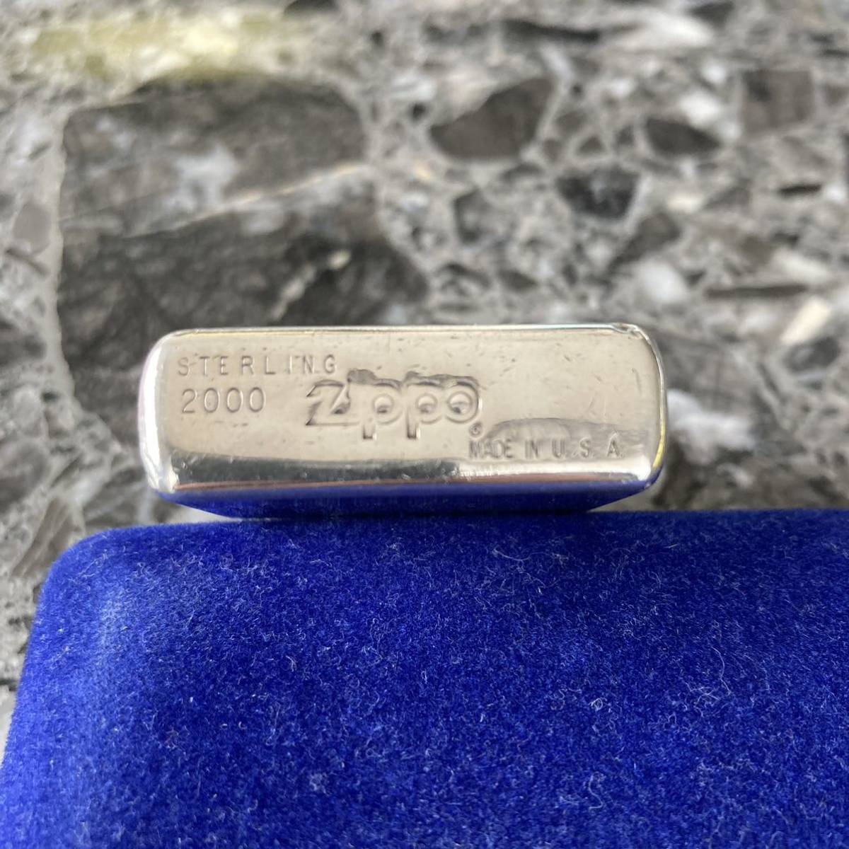 【USED】zippo ジッポー 2000 STERLING USA オイルライター　スターリングシルバー_画像2