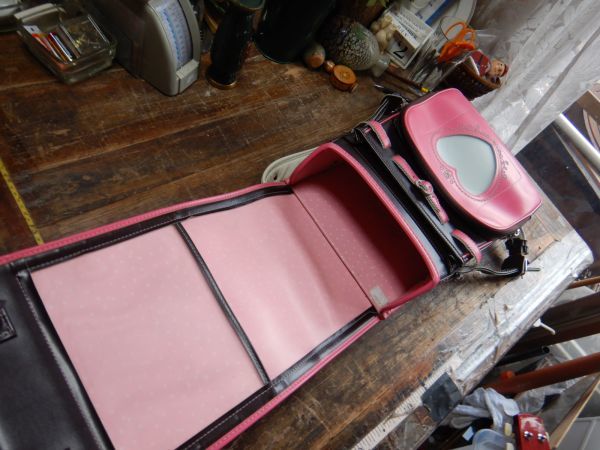  ученик начальной школы ранец no111801 шоколад * розовый .k Rally no рюкзак девочка мужчина сделано в Японии б/у товар 
