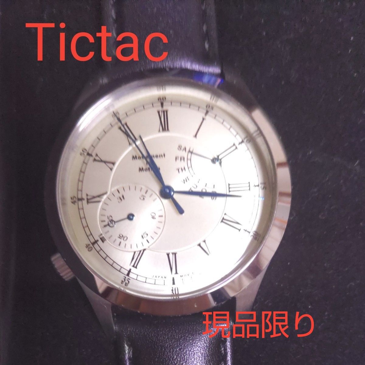 【現品限り】TicTac腕時計 Movement in motion　メンズ　クォーツ　ゴールド　チックタック
