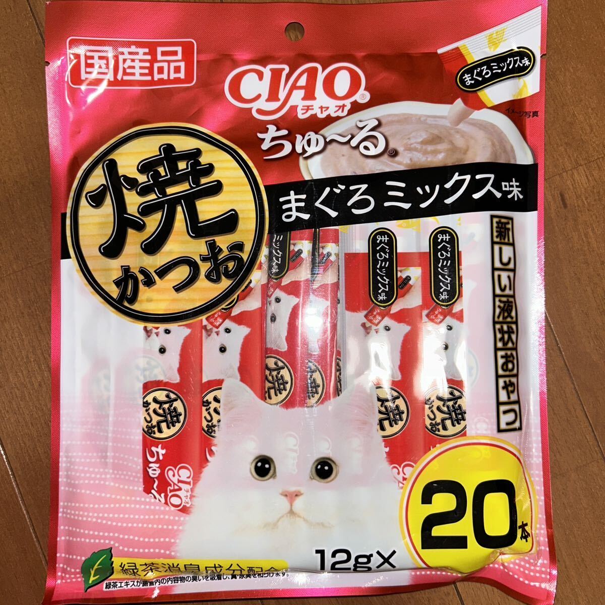 i..CIAO Ciao ..~...-.. и .... Mix тест 12g×20шт.@×3 пакет кошка для жидкость форма закуска местного производства товар сохранение стоимость не использование 