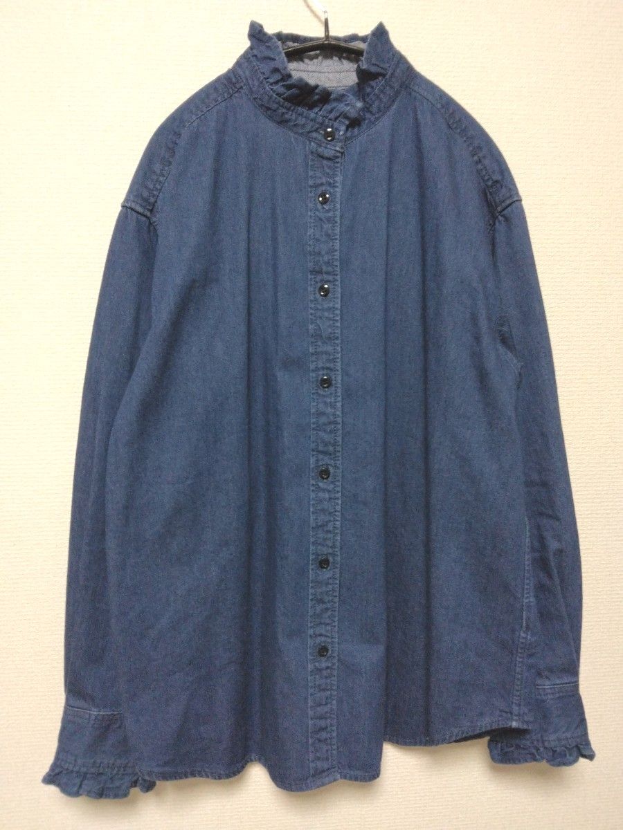 新品未使用】JOURNAL STANDARD relume デニムフリルブラウス 新品未使用】JOURNAL STANDARD relume デニムフリルブラウス