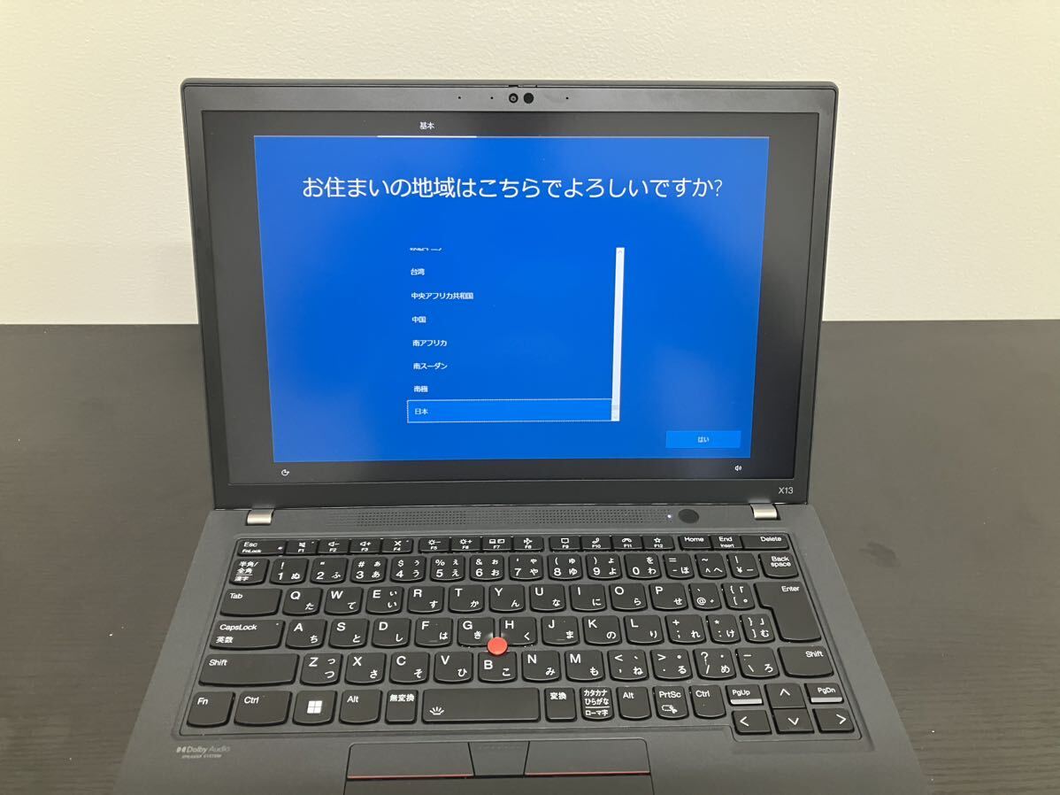 レノボ Lenovo ThinkPad X13 Gen 2 20WK00JFJP SIMフリー ブラック ノートパソコンの画像1