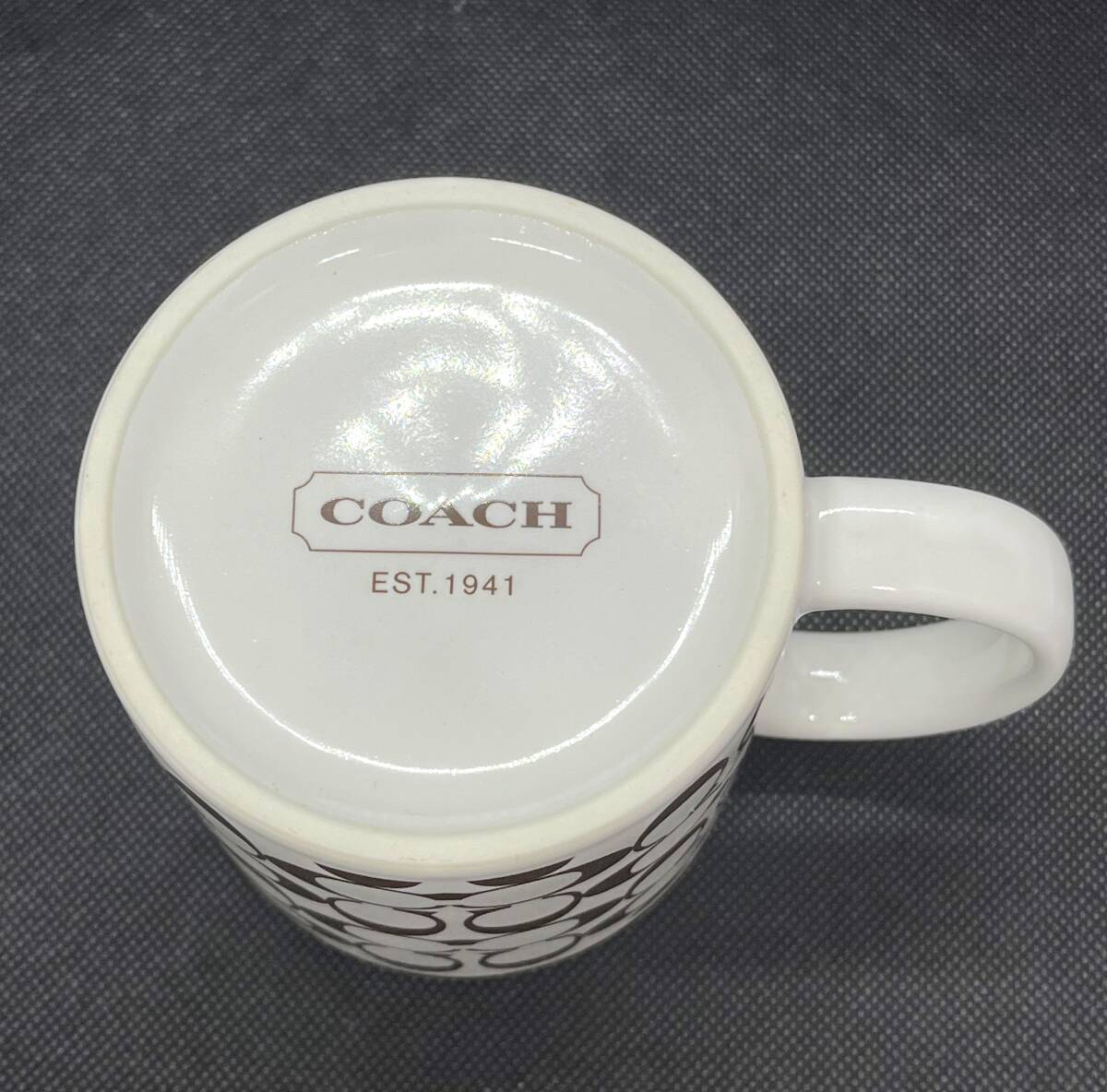 未使用★COACH　コーチ　マグカップ　シグネチャー　ブラウン　食器　陶器/3014_画像5