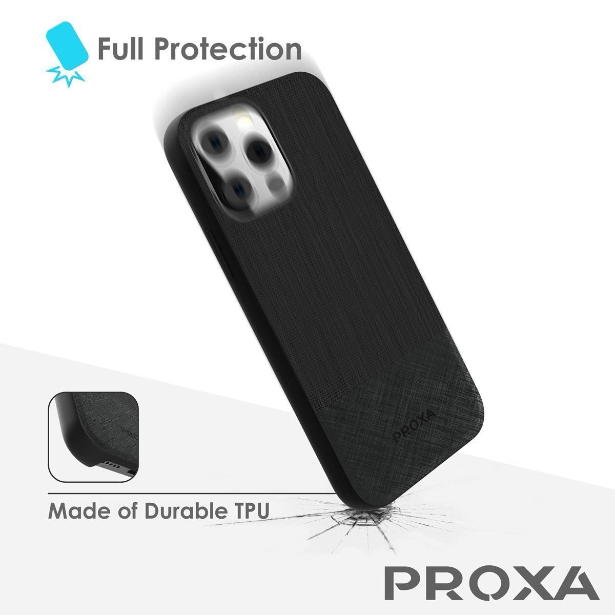 PROXA iPhone 13 用 ケース 6.1インチ 軽量 MagSafe対応 マグネット搭載 指紋防止 全面保護 ブラック