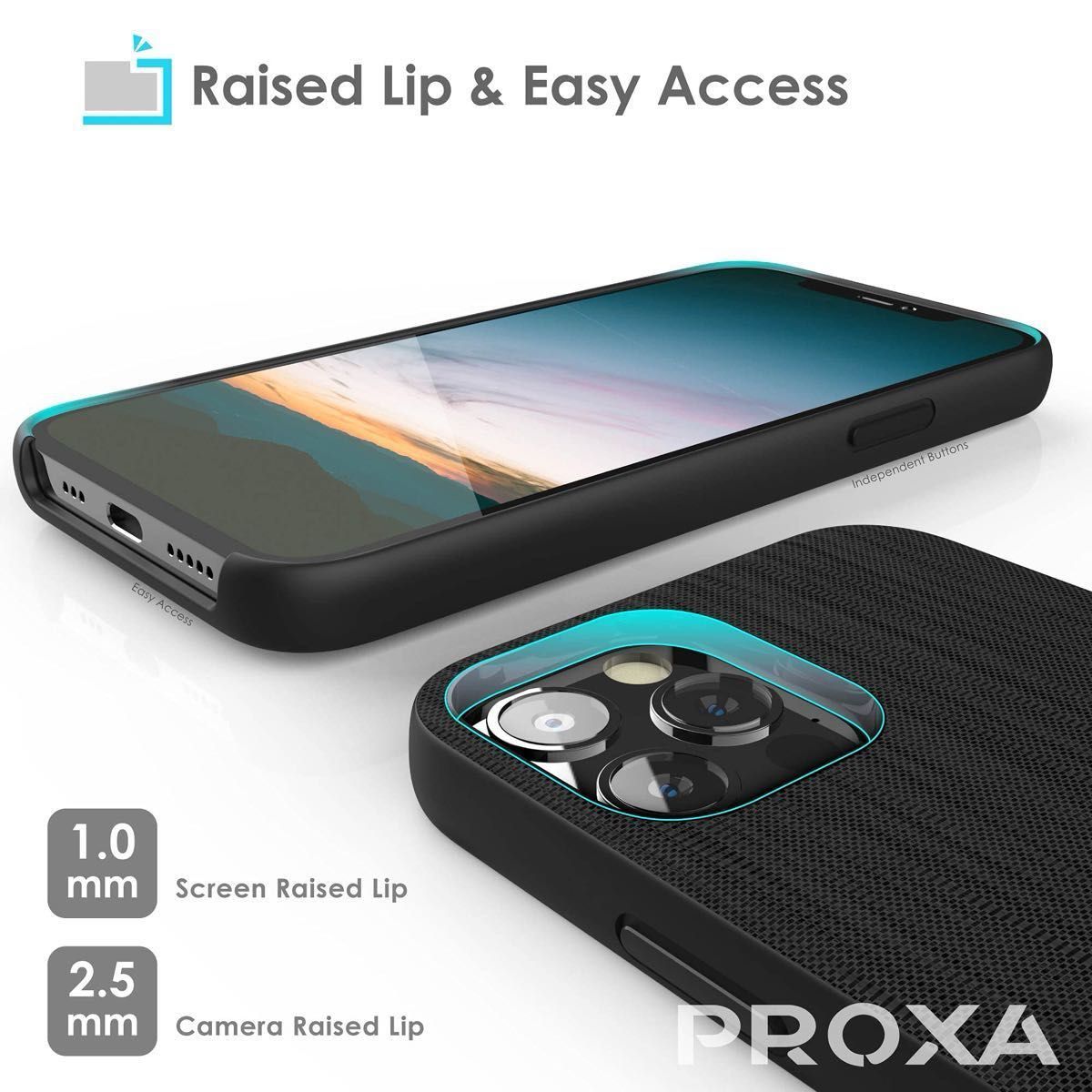 PROXA iPhone 13 用 ケース 6.1インチ 軽量 MagSafe対応 マグネット搭載 指紋防止 全面保護 ブラック