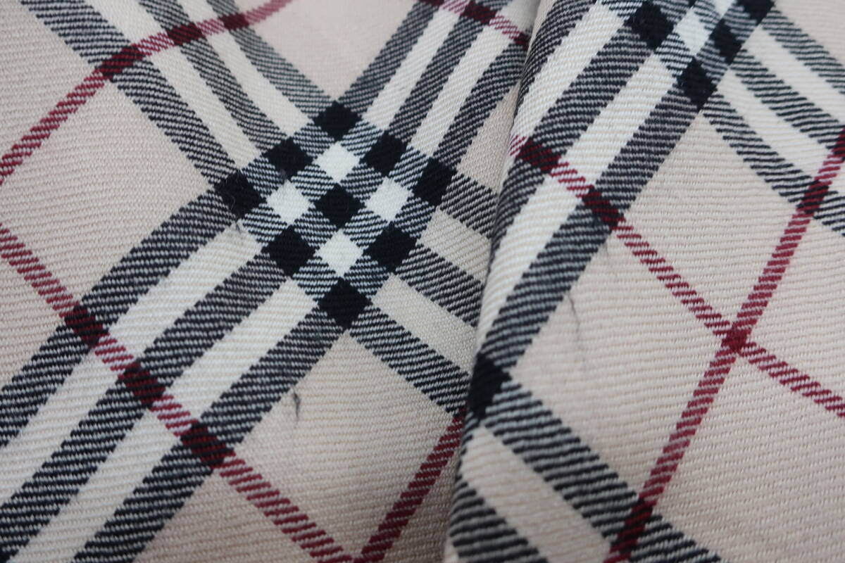 【送900円】　154　BURBERRY BLUE LABEL　バーバリー　Aラインスカート　チェック　38　サイドジッパー　表地毛100％　三陽商会　日本製_画像9