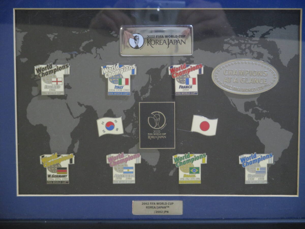 同梱不可【送900円】7390　FIFA ワールドカップ W杯 KOREA×JAPAN ピンバッジセット 1828/2002 コレクション品 10個セット 額あり_画像2