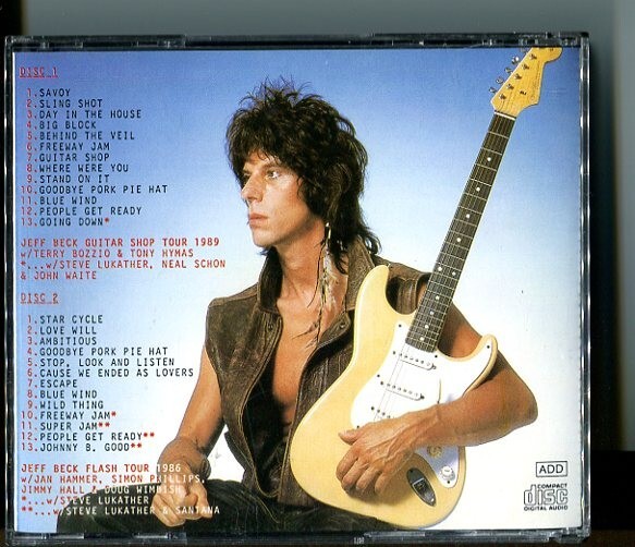 #5884 中古CD JEFF BECK GUITAR SHOP TOUR 1989 FLASH TOUR 1986 SAVOY TRUFFLE 2枚組_画像2