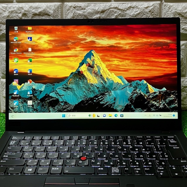 ◇優良美品◇第10世代最上級ハイスペック！【 Lenovo ThinkPad X1 Carbon Gen8 】Corei7-10610U！NVMeSSD512GB！RAM16GB！Windows11Pro