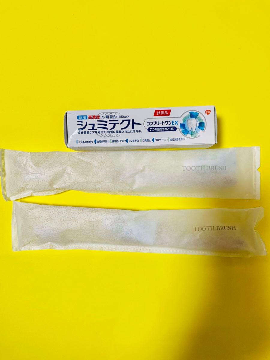 歯磨きセット　シュミテクトコンプリートワンEX  使い捨て歯ブラシ2本