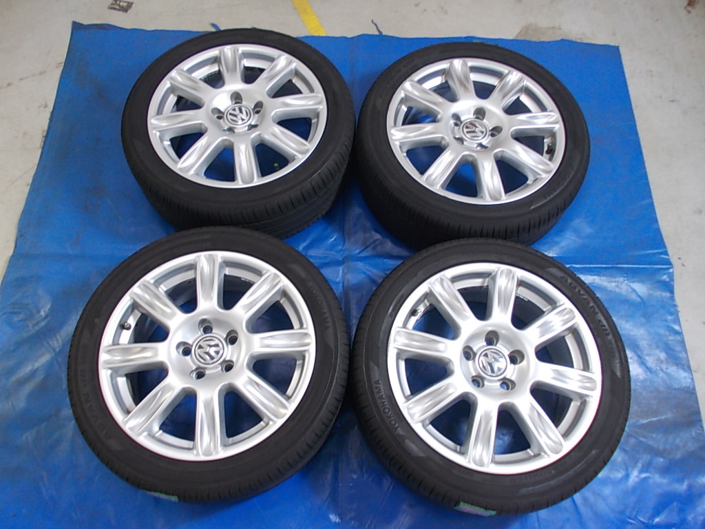 ★中古★ABA-1KBMY★ゴルフ・プラス■225/45Ｒ17■タイヤ、純正アルミホイール4本seの画像1