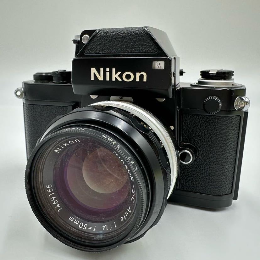 ニコン Nikon F2 フォトミック DP-1 フィルム一眼レフカメラ ブラックボディ NIKKOR-SC Auto 1:1.4 f=50mm シャッターOK ジャンク 現状品_画像1