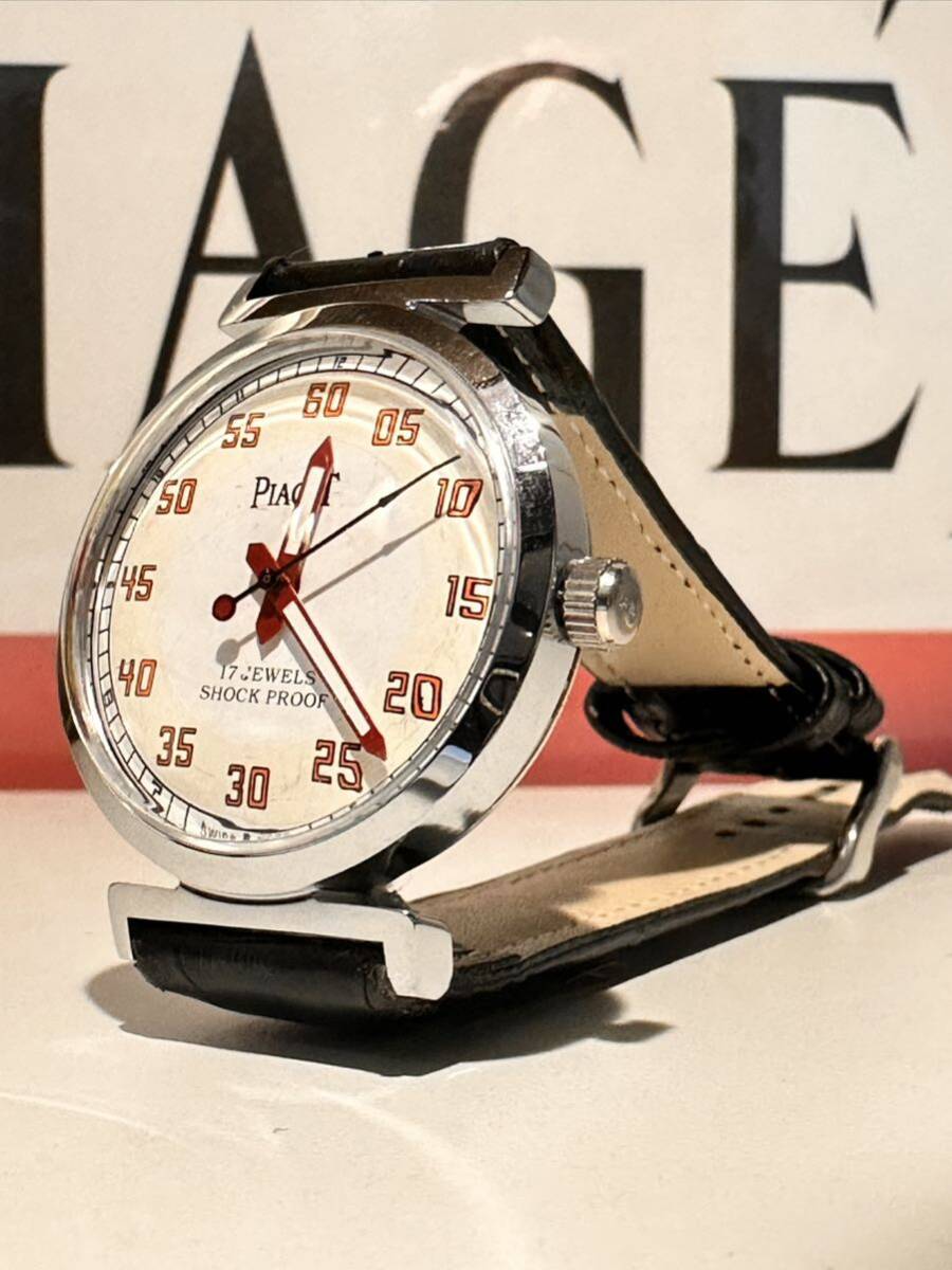 ヴィンテージ ピアジェ PIAGET クリームホワイト文字盤 手巻きユニセックス腕時計 ショックプルーフ ムーブメント 17jewelsスイス製再生品