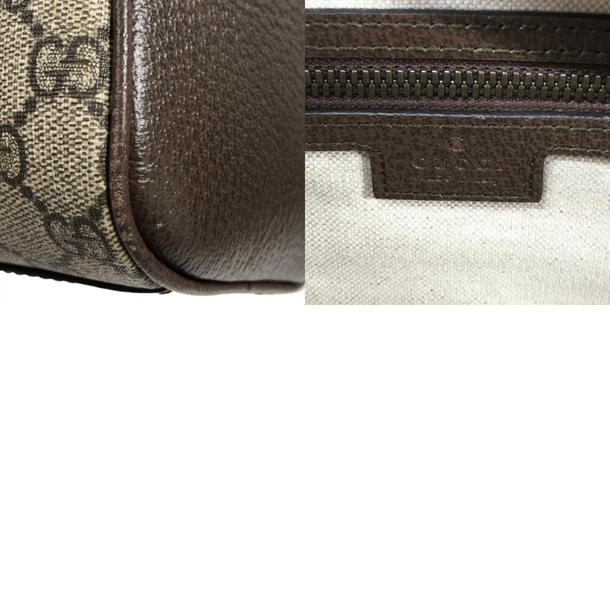  Gucci GUCCIsavoi medium top steering wheel bowling 723309 beige / Epo knee GGs pulley m Boston bag lady's used 