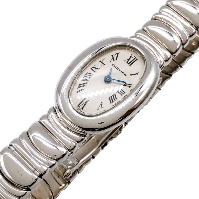 カルティエ Cartier ミニペニュワール W15189L2 シルバー K18WG 腕時計 レディース 中古
