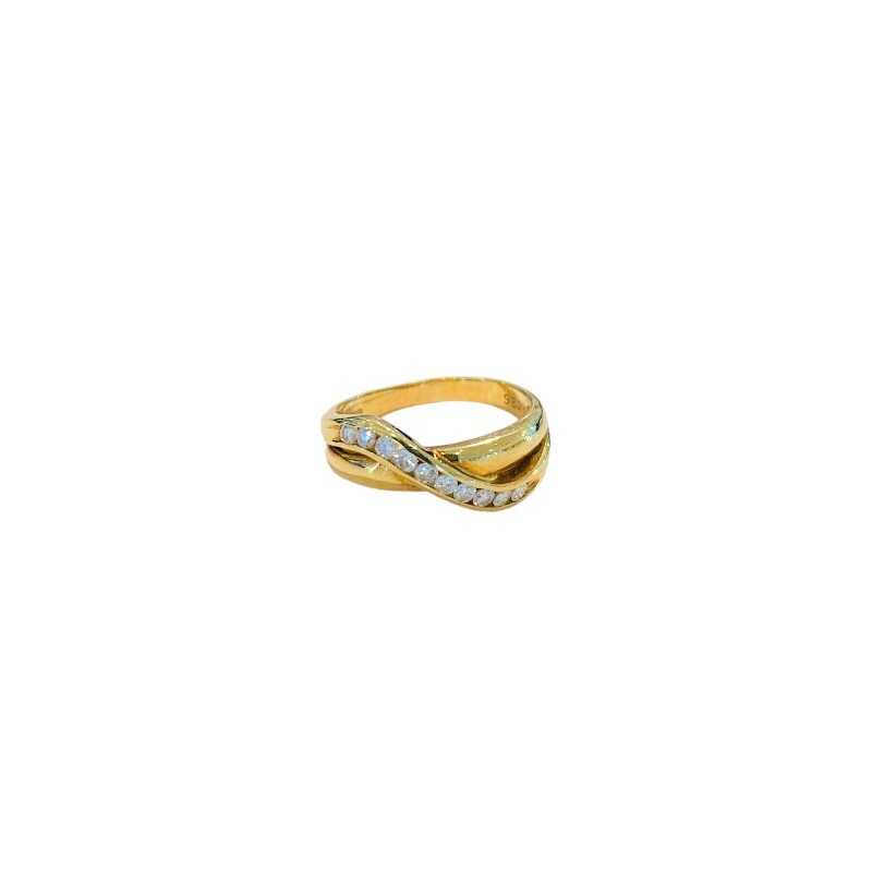 ダイヤリング D0.26ct #13 K18YG ダイヤモンド ジュエリー 中古