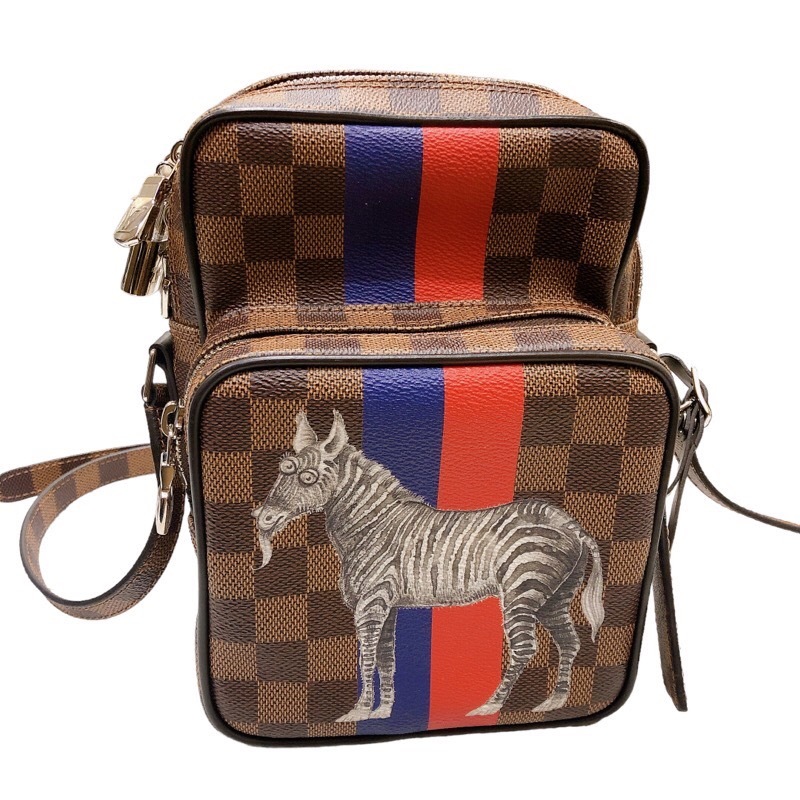 ルイ・ヴィトン LOUIS VUITTON アマゾン N42703 ダミエ・サバンナ ショルダーバッグ ユニセックス 中古_画像1