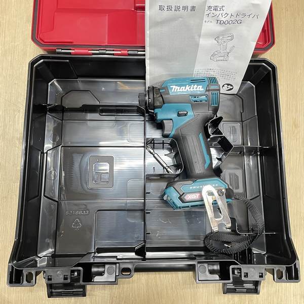 即決！マキタ 40V-max 充電インパクト TD002GZ 青 本体のみ ケース付 新品 税込_画像1