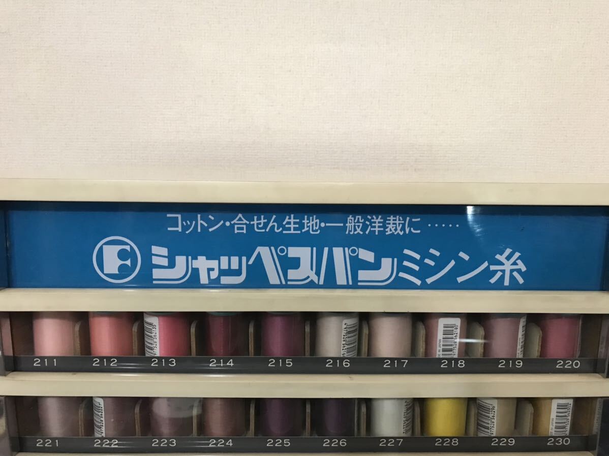 シャッペスパン ミシン糸他 大量まとめて約390点！展示ケース入り 昭和レトロ ハンドメイド ダルマ ニコニコ  裁縫 アンティークの画像2