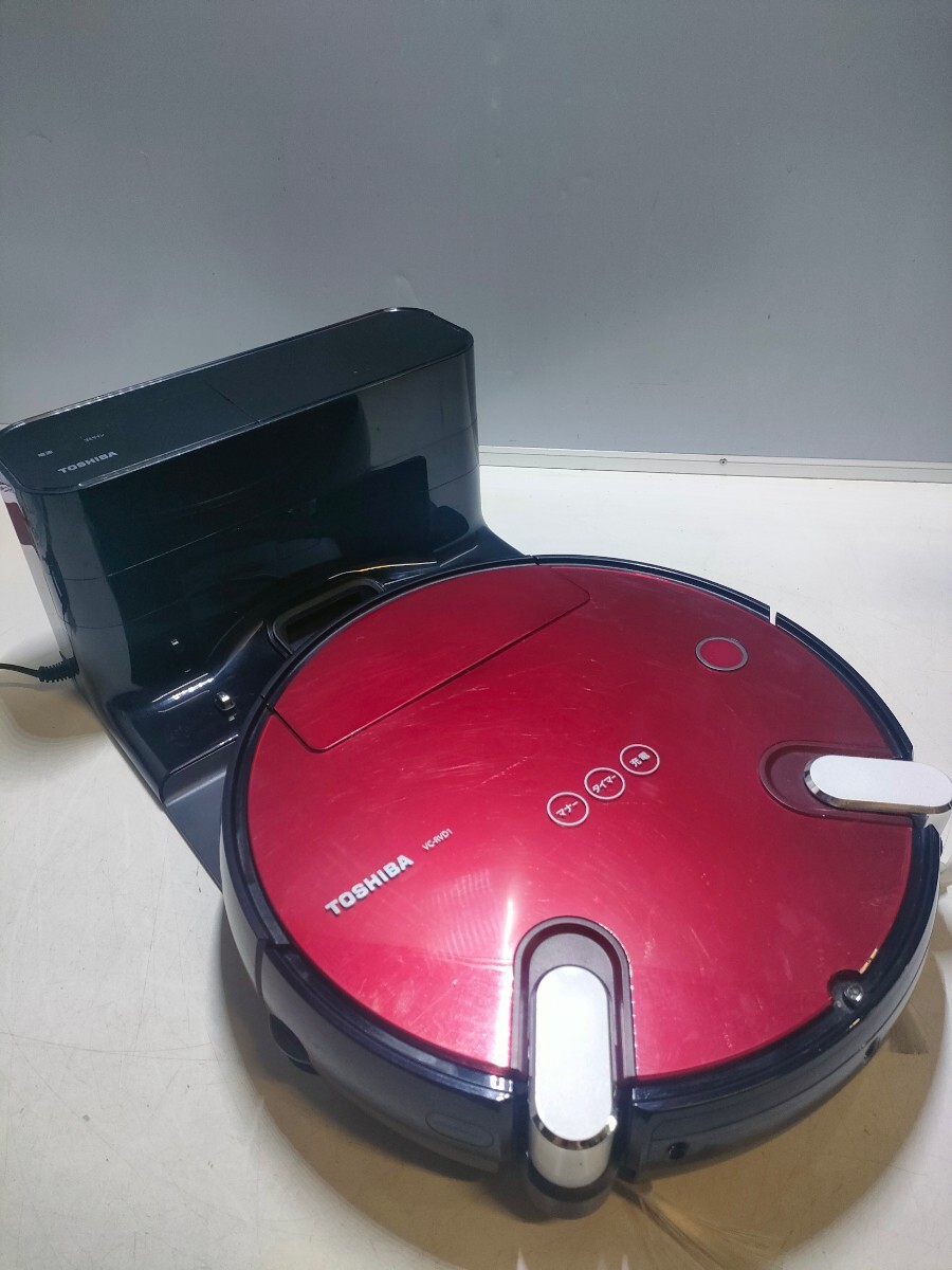  tube 2( simple verification, used present condition, immediately shipping )TOSHIBA Toshiba robot vacuum cleaner VC-RVD1/RB3-DS TORNEOROBO/ Torneo Robot dust station / 2015 year made 