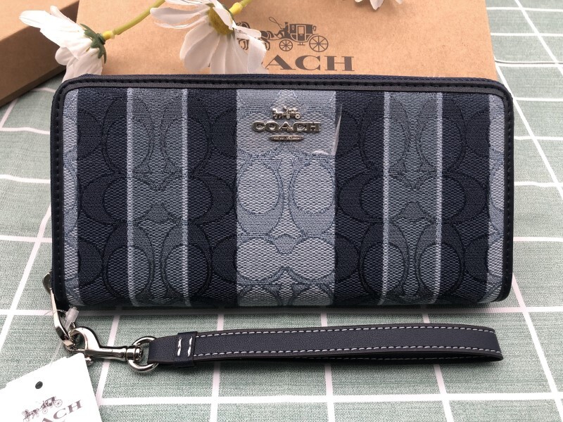 コーチ COACH 財布 長財布 メンズ 新品 未使用 シグネチャー ウォレット プレゼント ギフト 贈り物 ブランド ズック ストラップ付き C105