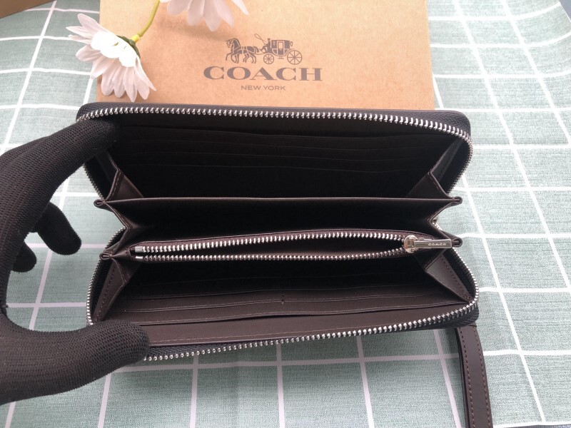 COACH コーチ 財布 長財布 メンズ レディース プレゼント 小銭入れあり レオパード 新品 ラウンドファスナー レザー ウォレット C017_画像10