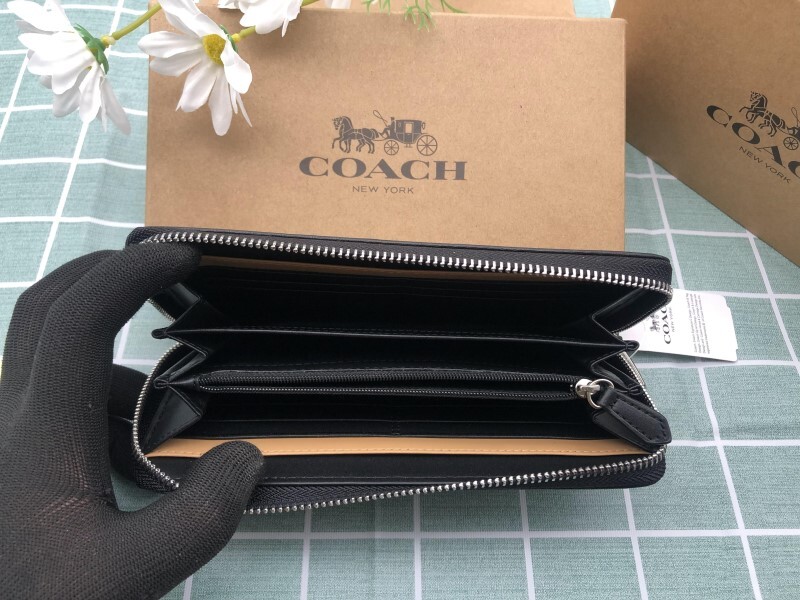 COACH コーチ 財布 長財布 ブラック　ギフト プレゼント メンズ 贈り物 レザー ウォレット ブランド 新品 未使用 小銭入れあり C173_画像10