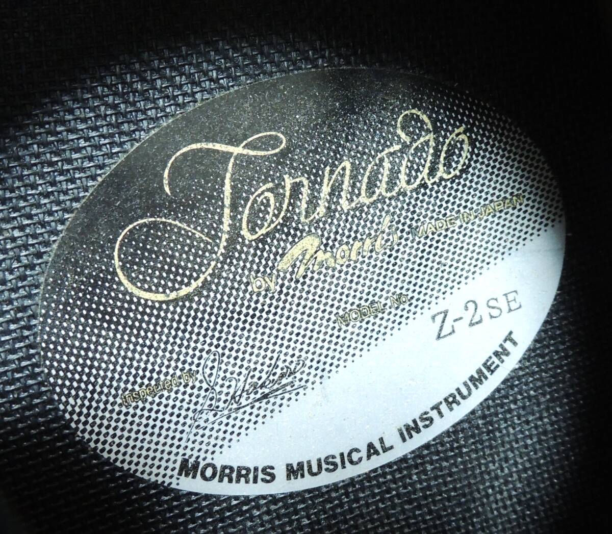 □ Morris モーリス Tornado トルネード Z-2SE エレアコ ギター 日本製 ソフトケース付き 青系 ブルー 中古品 保管品 ③の画像9