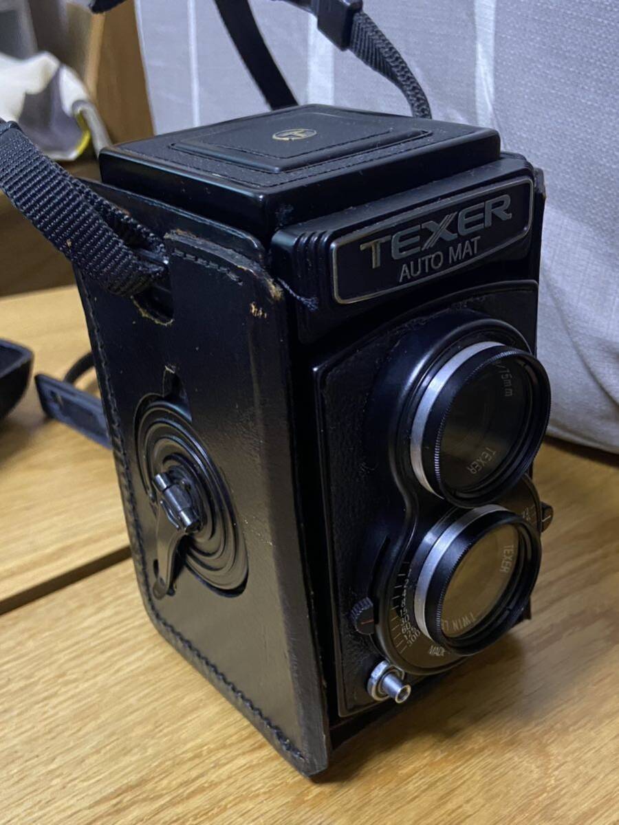 ★TEXER 二眼レフカメラ AUTO MAT TWIN LENS 75mm F3.5 テクサー オートマット ジャンク品★1125_画像8