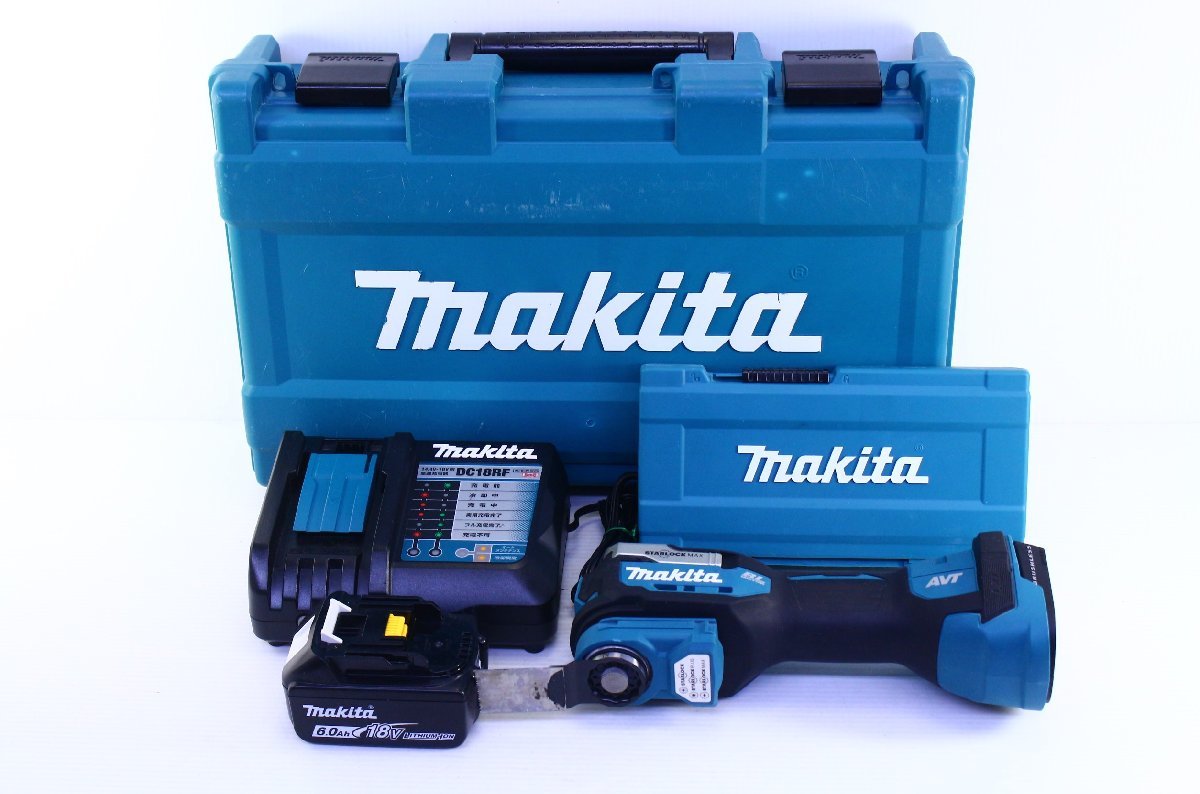 ●makita マキタ TM52D 充電式マルチツール スターロックマックス 18V 切断 研削 電動工具 付属品あり ケース付き【10915000】_画像1