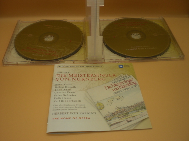 4CD+1CD-Rom　ワーグナー：楽劇『ニュルンベルクのマイスタージンガー』　カラヤン/ドレスデン・シュターツカペレ　1970年　輸入盤　倉4_画像3