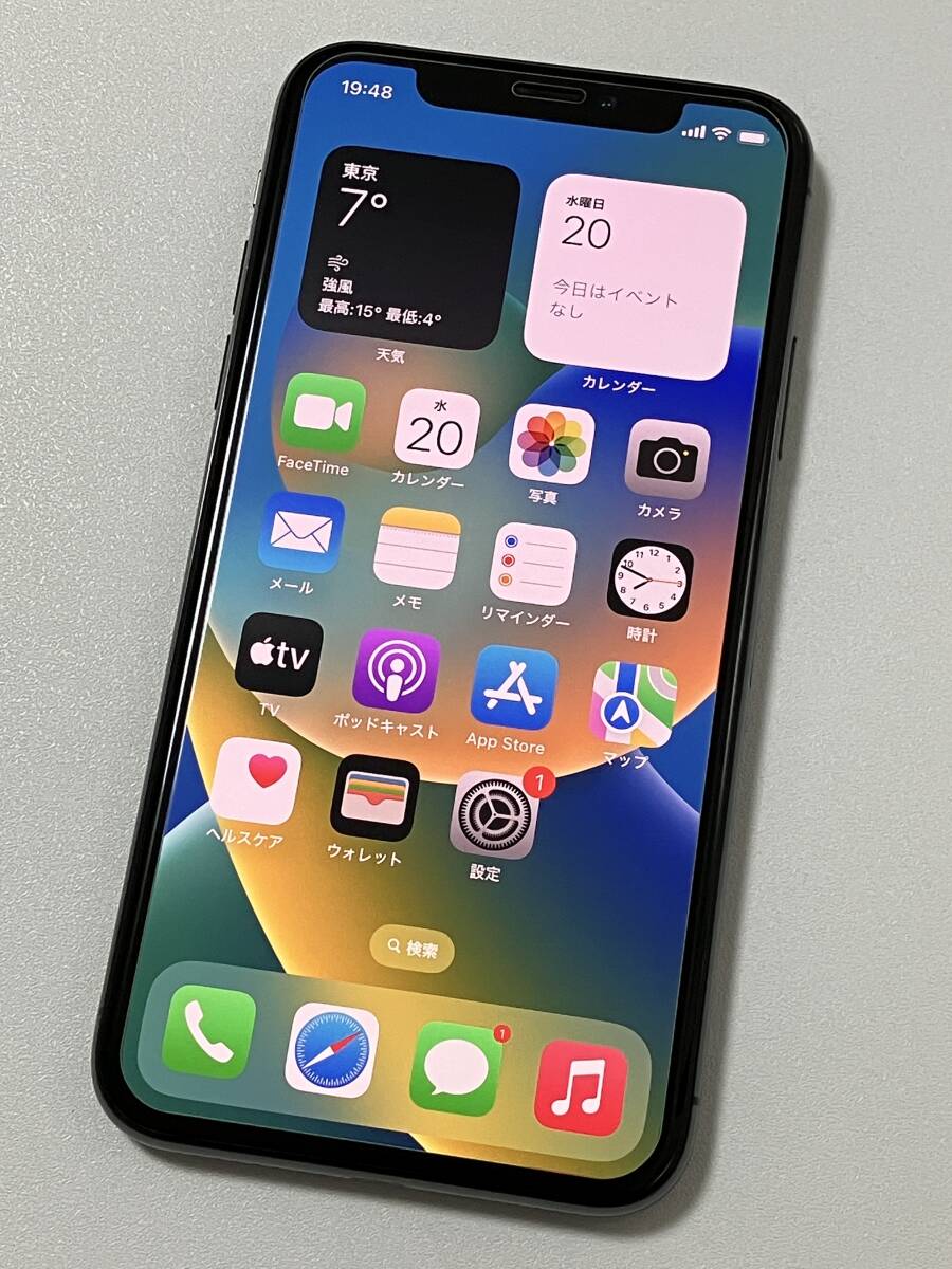 SIMフリー iPhoneX 256GB Space Gray シムフリー アイフォンX スペースグレイ 黒 au docomo softbank 本体 SIMロックなし A1902 MQC12J/Aの画像1