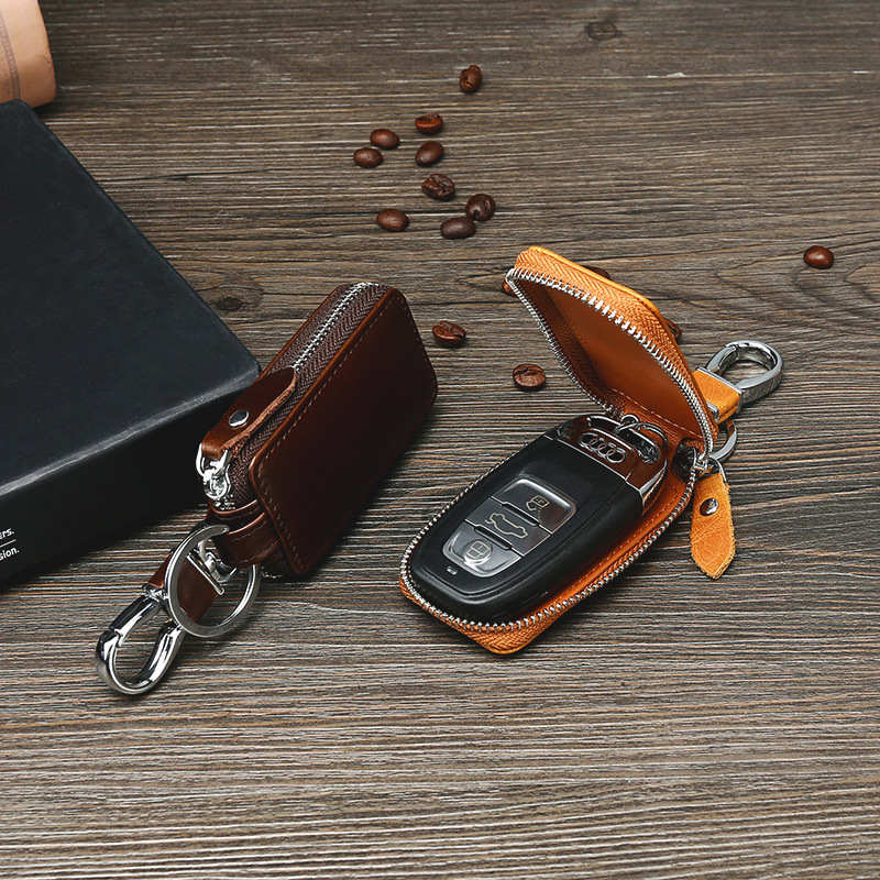  smart key case men's key case key case leather key case original leather cow leather key case car key case key ring gift present 