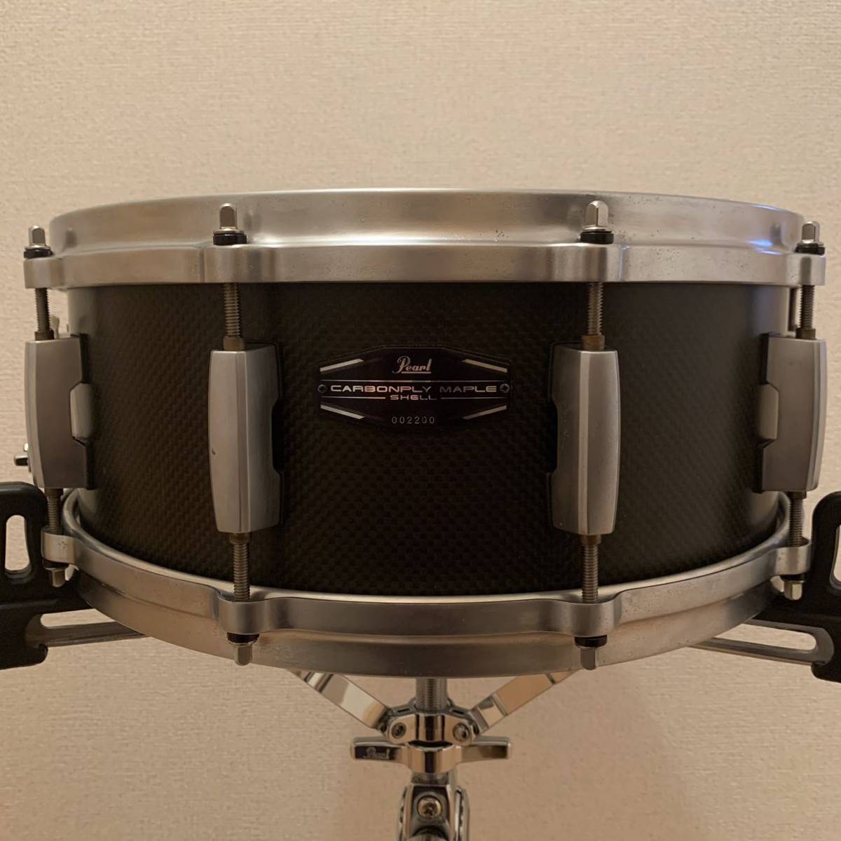 【希少な初期型・初期ロッド】 Pearl Carbonply Maple スネア カーボンプライ メイプル スネアドラムの画像1