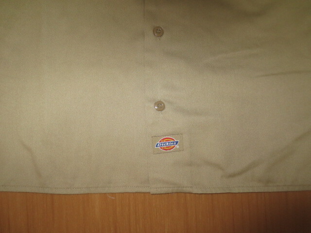 Dickies　半袖ワークシャツ　usa製ベージュM　ディッキーズ　古着_画像3