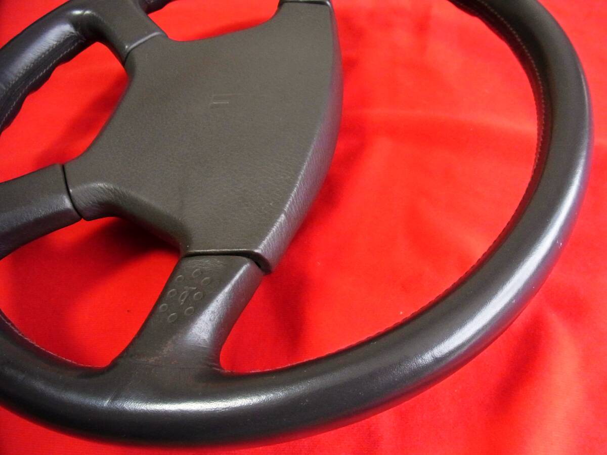 old momo steering wheel 37.5Φ Brown leather 1987 希少ブラウンレザー 希少 大径 いすゞ純正 ISUZU genuine product アスカ ジェミニ_画像7