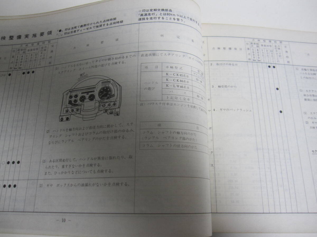 当時物　蔵出し　日産ディーゼル　大型車　定期点検 整備書　使用済み品／昭和レトロ_画像4