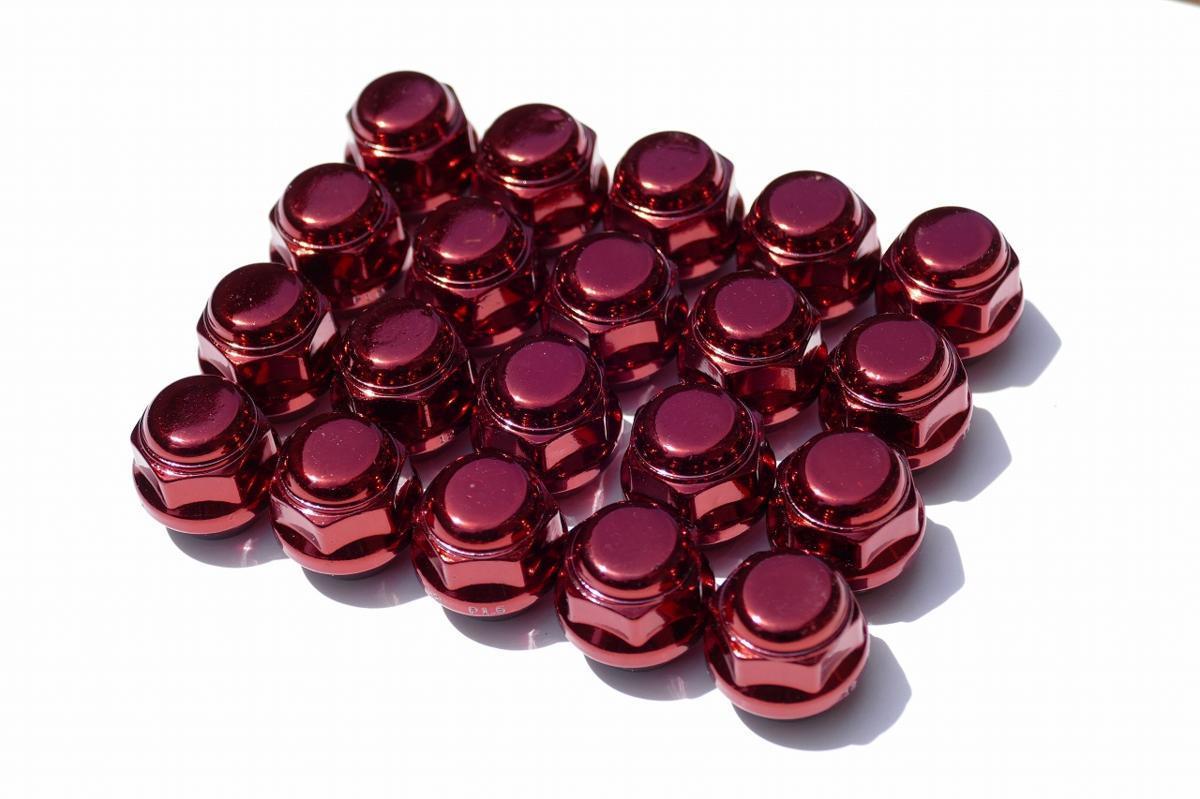  light car correspondence Short nut red P1.25 20 piece red M12×1.25