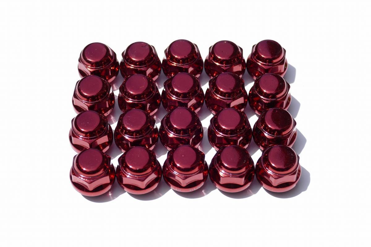  light car correspondence Short nut red P1.25 20 piece red M12×1.25