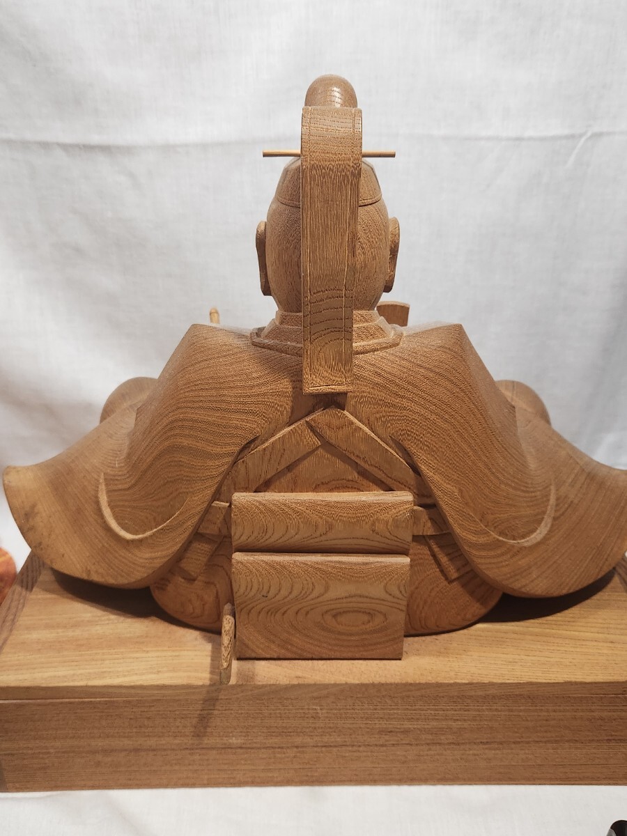 富山県 井波彫刻 往蔵保雄作 菅原道真 天神様 木彫り 昭和54年 富山県 井波彫刻 往蔵保雄作 菅原道真 天神様 木彫り 昭和54年