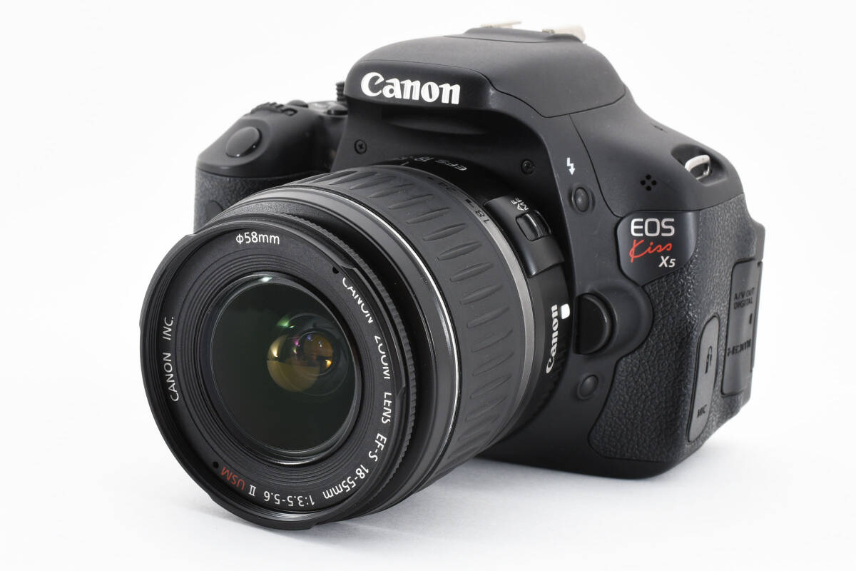 【美品】キャノン Canon EOS Kiss x5 18-55mm レンズセット 《ショット数6932回》 iPhone画像転送セット 　　　 MR170321A2909_画像2