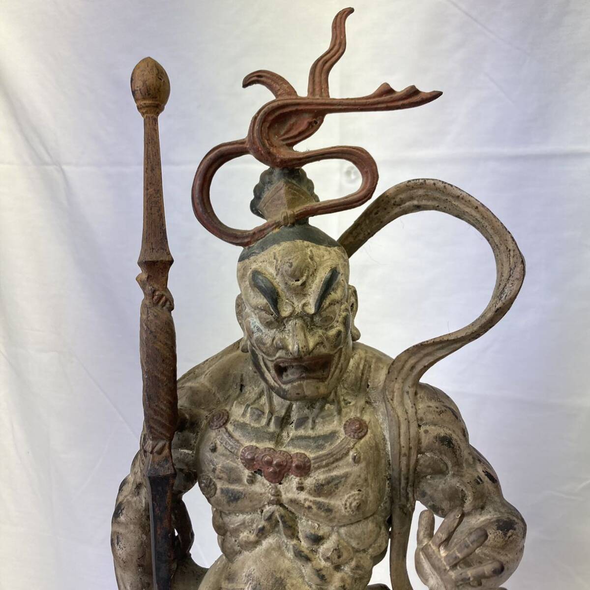 金剛力士像 仏教美術 仁王像 阿吽像 ブロンズ 高さ55.5cm 仏師 金剛力士像 仏教美術 仁王像 阿吽像 ブロンズ 高さ55.5cm 仏師