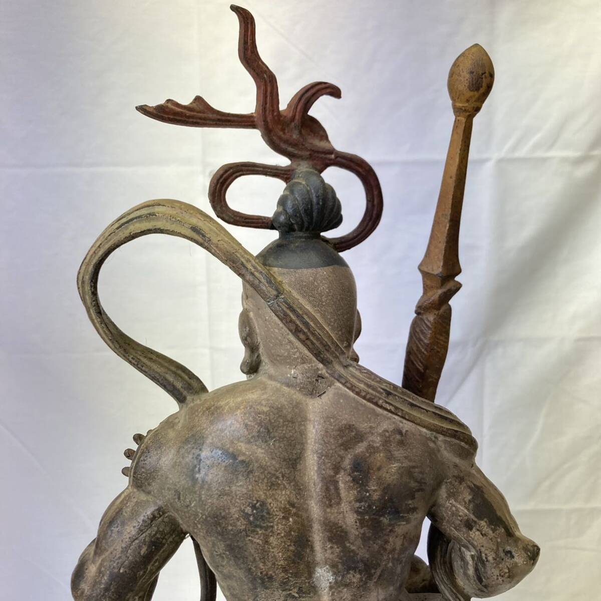 金剛力士像 仏教美術 仁王像 阿吽像 ブロンズ 高さ55.5cm 仏師 金剛力士像 仏教美術 仁王像 阿吽像 ブロンズ 高さ55.5cm 仏師