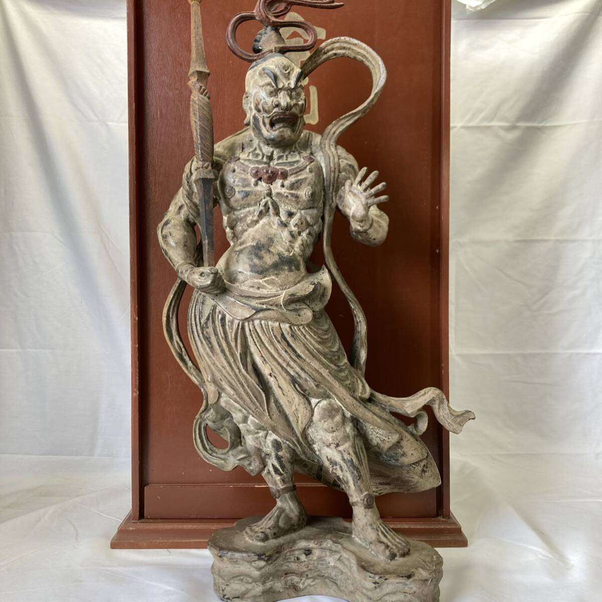 金剛力士像 仏教美術 仁王像 阿吽像 ブロンズ 高さ55.5cm 仏師 金剛力士像 仏教美術 仁王像 阿吽像 ブロンズ 高さ55.5cm 仏師