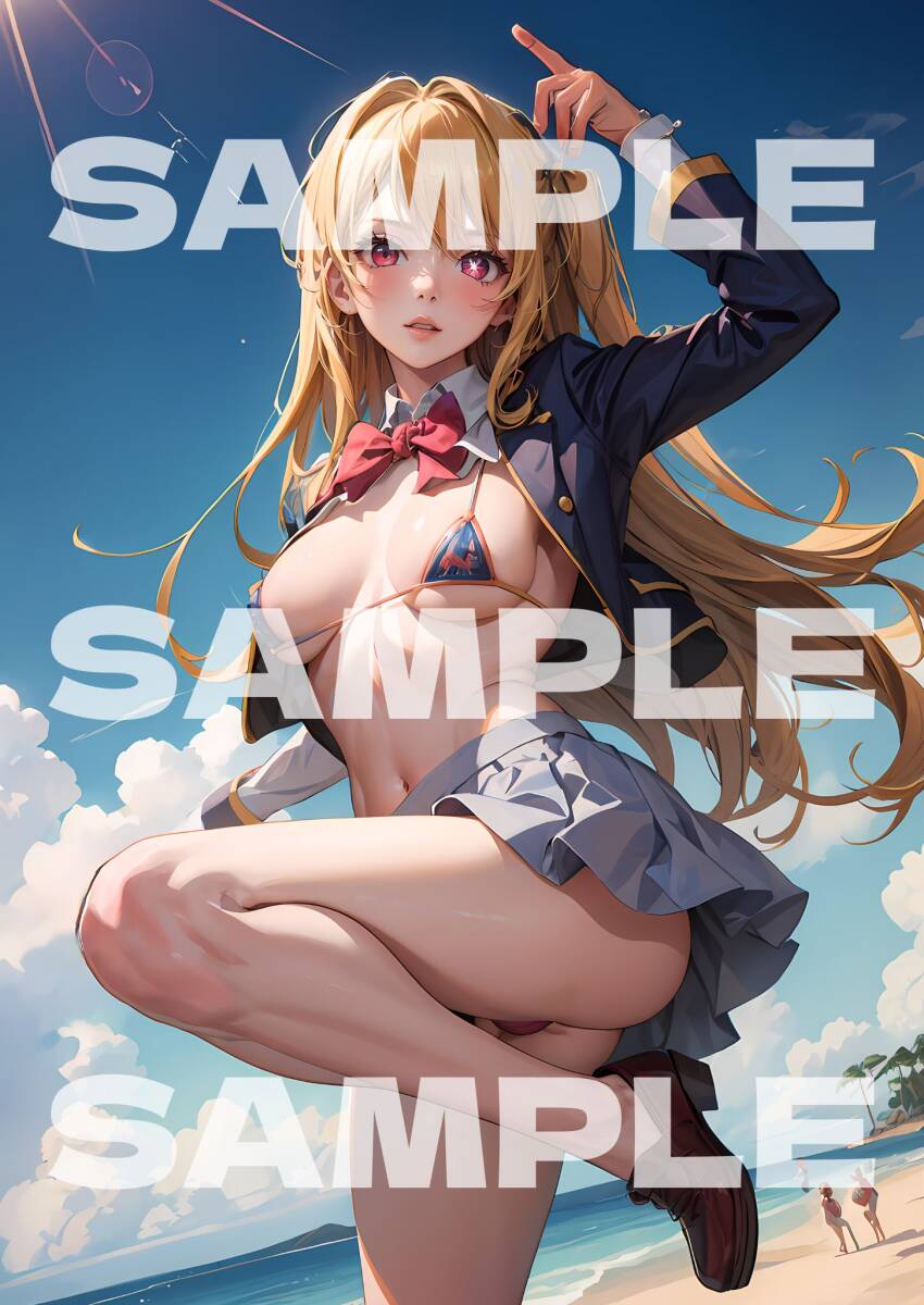 81* last exhibition *[A4 photopaper * high resolution ][... . star . ruby ]B small block cosplay sexy swimsuit anime illustration same person poster fan art 