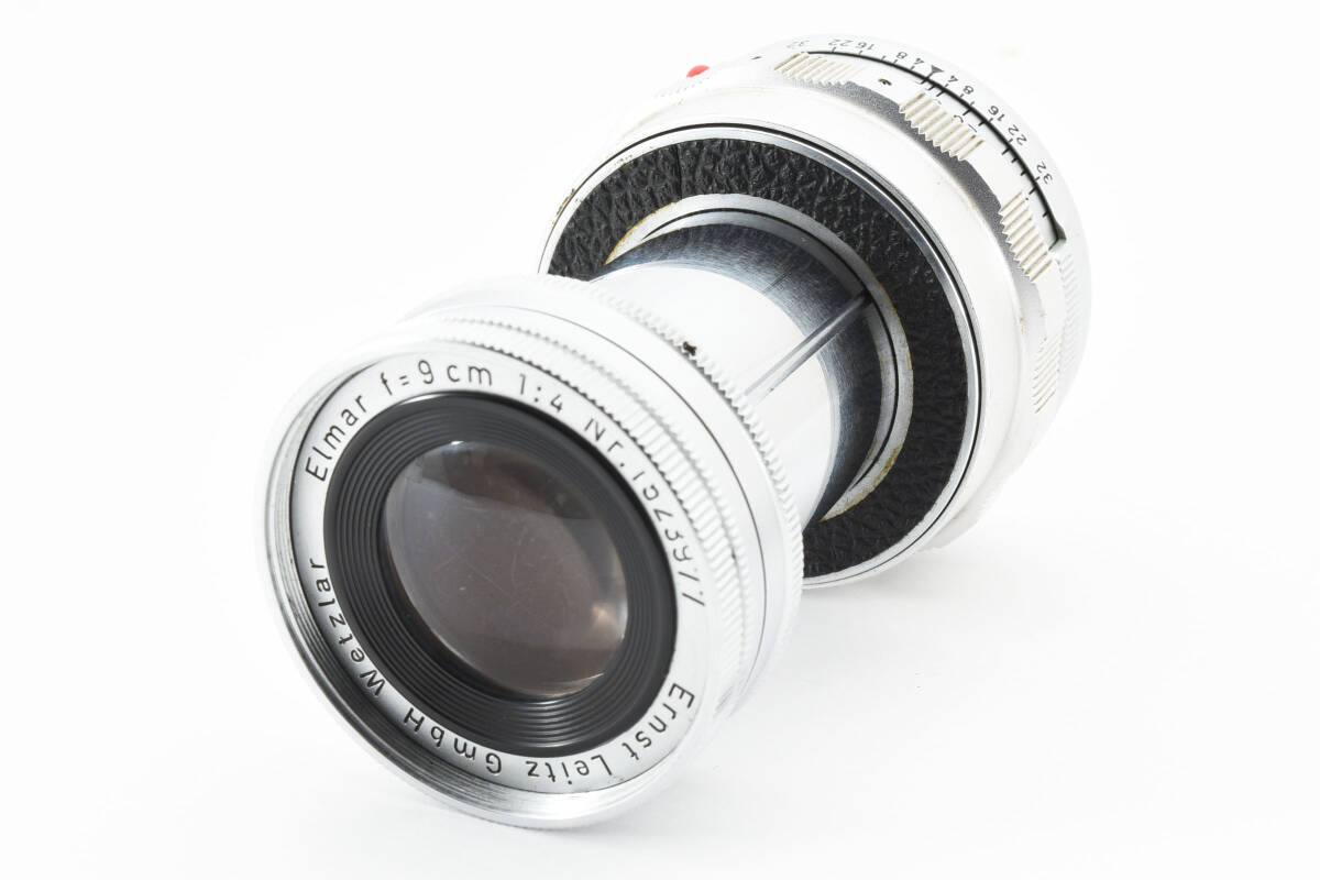 【人気の沈胴タイプ 純正キャップ付き】 ライカ LEICA エルマー ELMAR 9cm 90mm Ｆ4 Mマウント カメラ レンズ 同梱可能 ＃8898_画像2